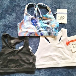 Athleta Girl Size 7 Sports Bra Bundle